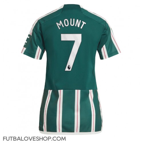 Dres Manchester United Mason Mount #7 Preč pre Ženy 2023-24 Krátky Rukáv